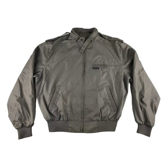 Members Only Mens Gray Long Sleeve‎ Pockets Full Zip Bomber Jacket Size 42 - Picture 1 of 10